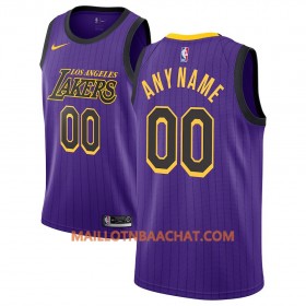 Maillot NBA Los Angeles Lakers Personnalisable 2018-19 Nike City Edition Violet Swingman - Homme